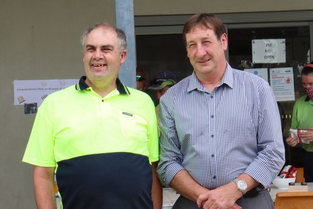 Kurrajong Supported living employee Paul and CEO Ray